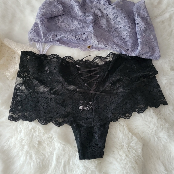 🪻FREDERICKS OF HOLLYWOOD BRAND NEW 3-PACK LACE CHEEKY SIZE S - Picture 9 of 10